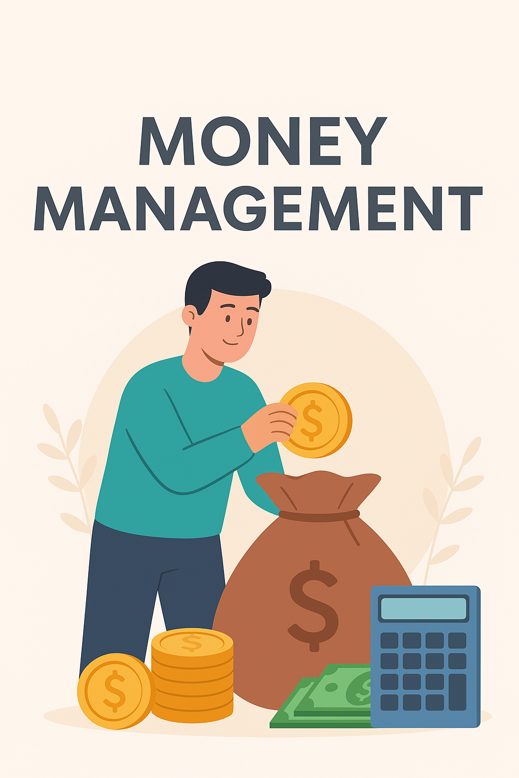 Money Management Mastery Blueprint illustration for smart saving and financial planning